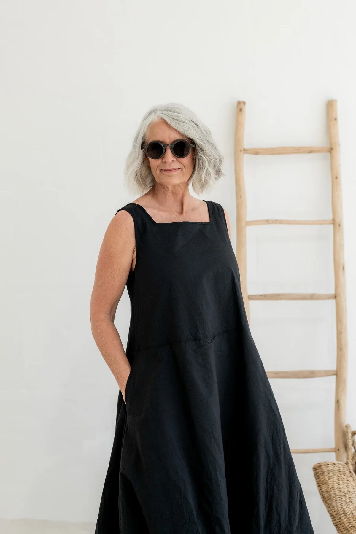 Megbydesign Fitzroy dress maxi cotton poplin