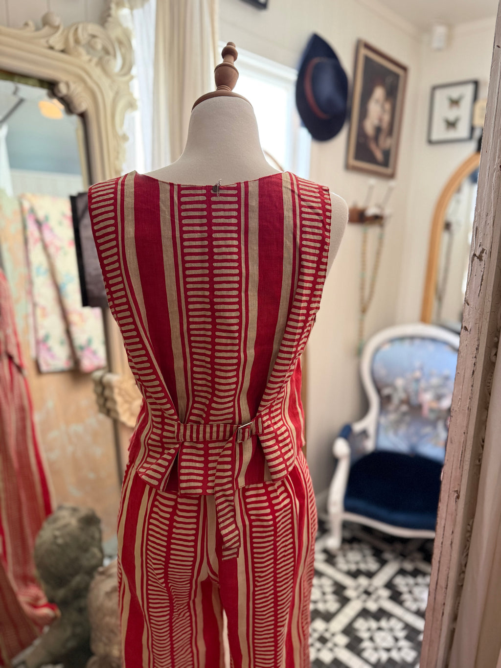 Ladli red striped vest SALE