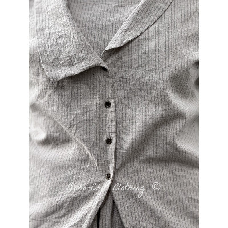 Les ours Aloe linen jacket Lin raye stripe SALE