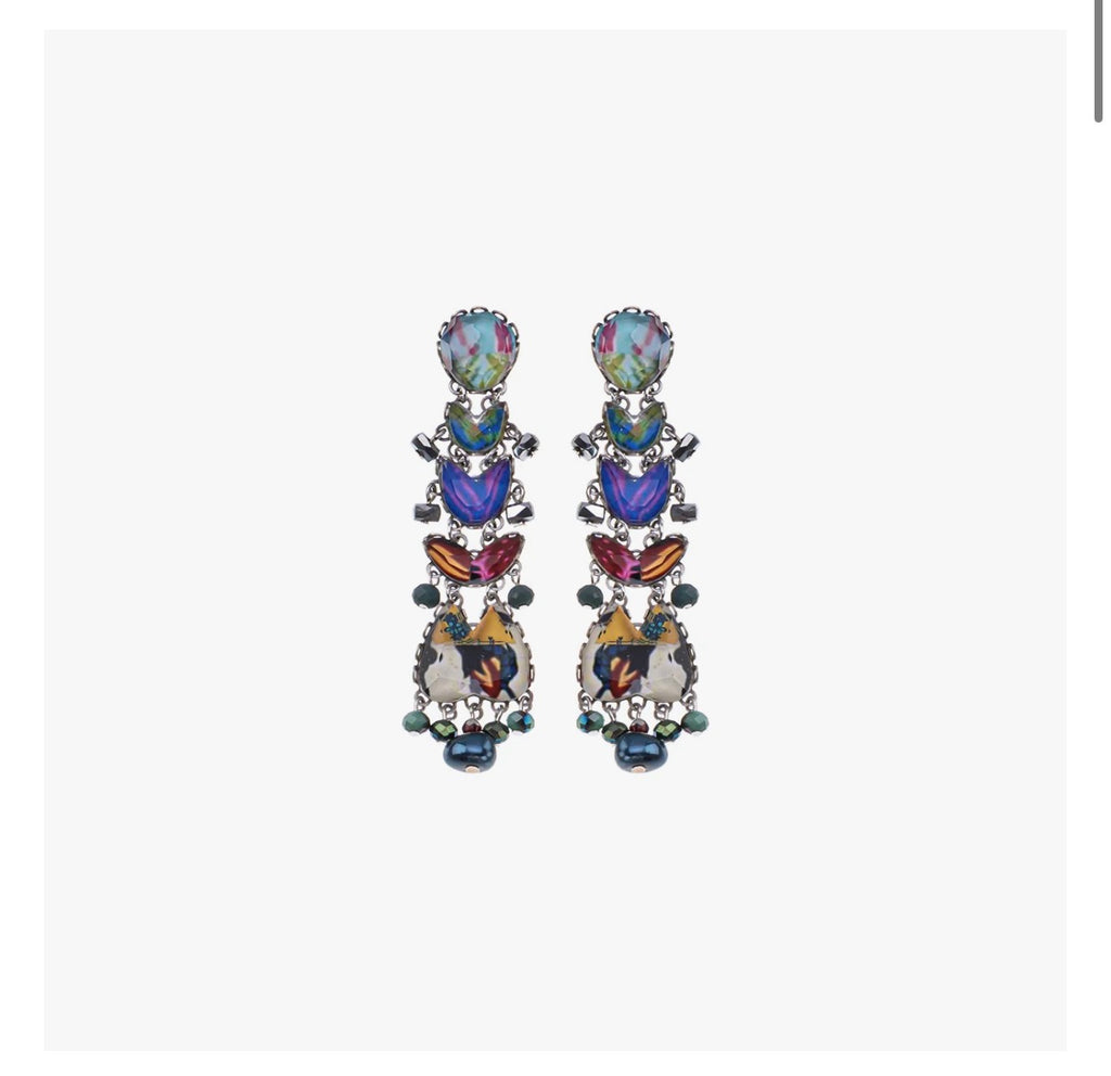 Ayala bar Candy Twist Set, Long Colorful Earrings, Bonbon R2399