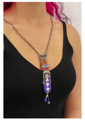 Ayala bar African Dance Set, Long Boho Necklace, Rainbow S3655