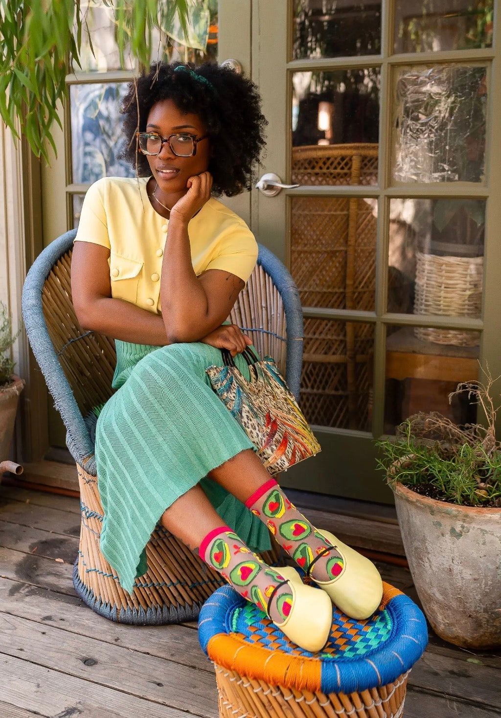 Avocado 🥑 lover sheer crew socks