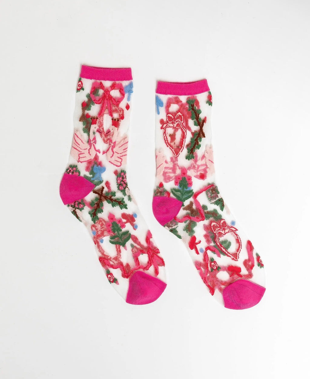 Ballet core sheer crew socks