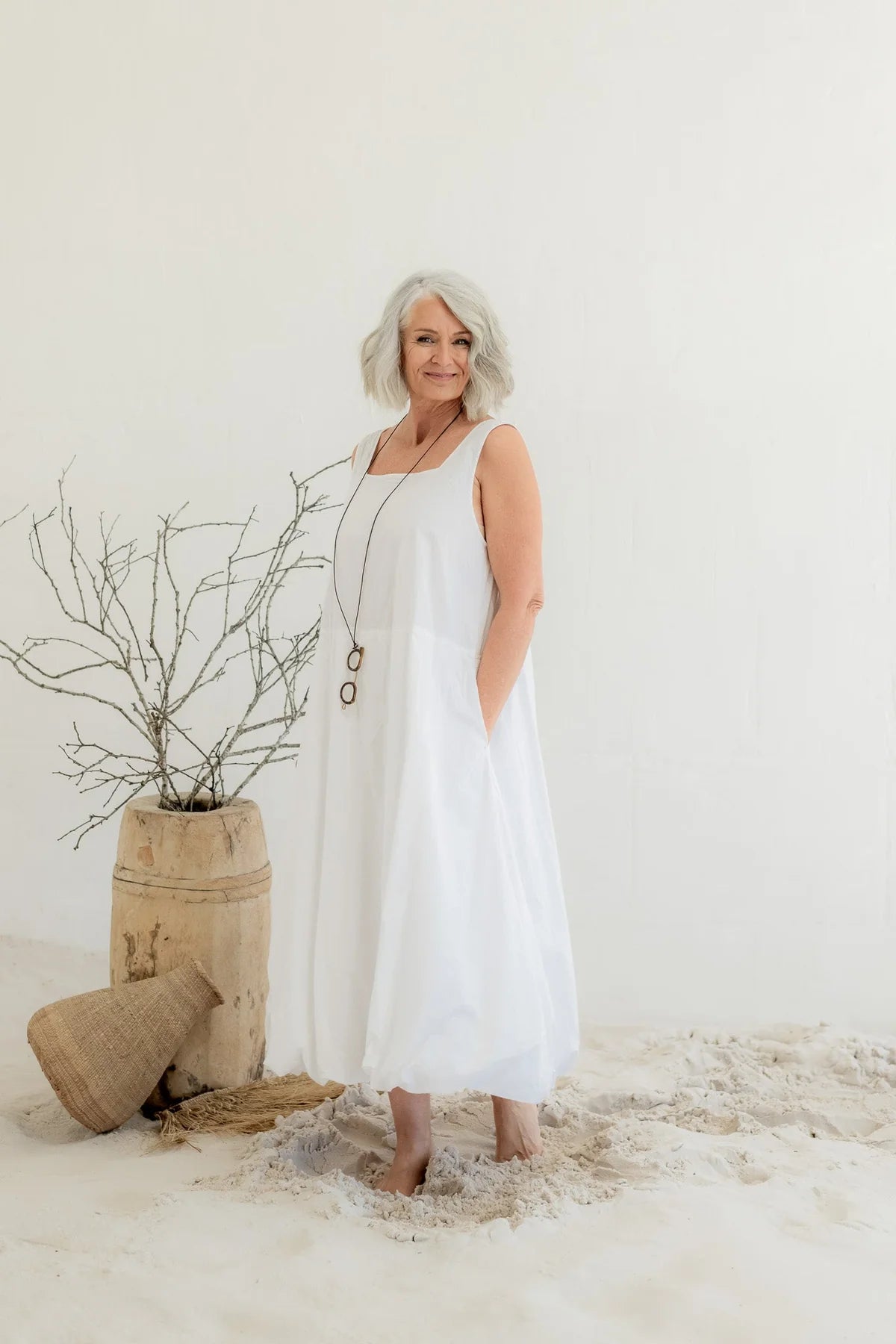Megbydesign Fitzroy dress maxi cotton poplin
