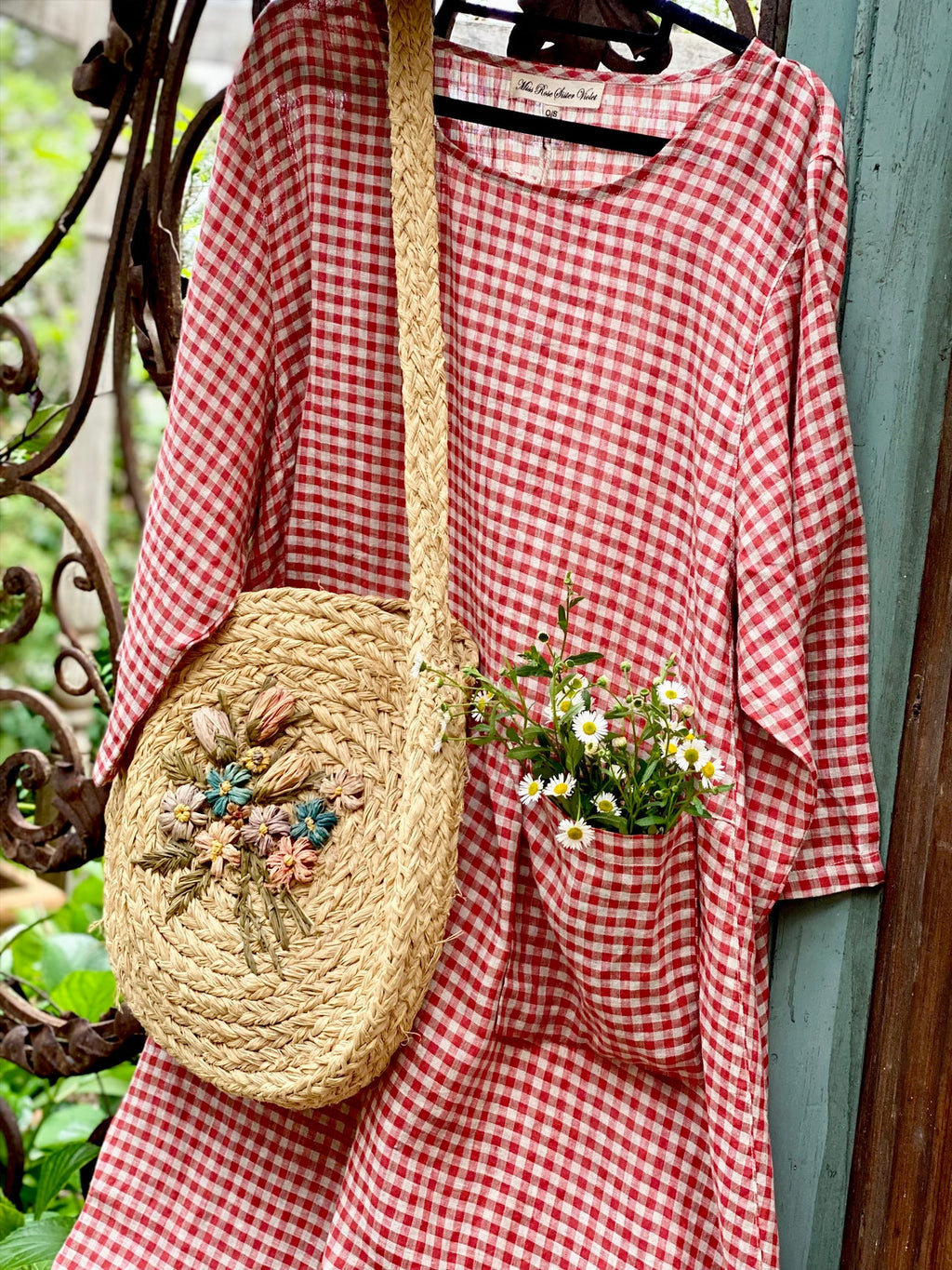 Miss roses sister violet Clarissa dress red gingham