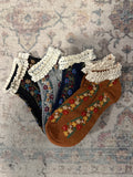 Floral frill anklet socks - Stay Wild Collective