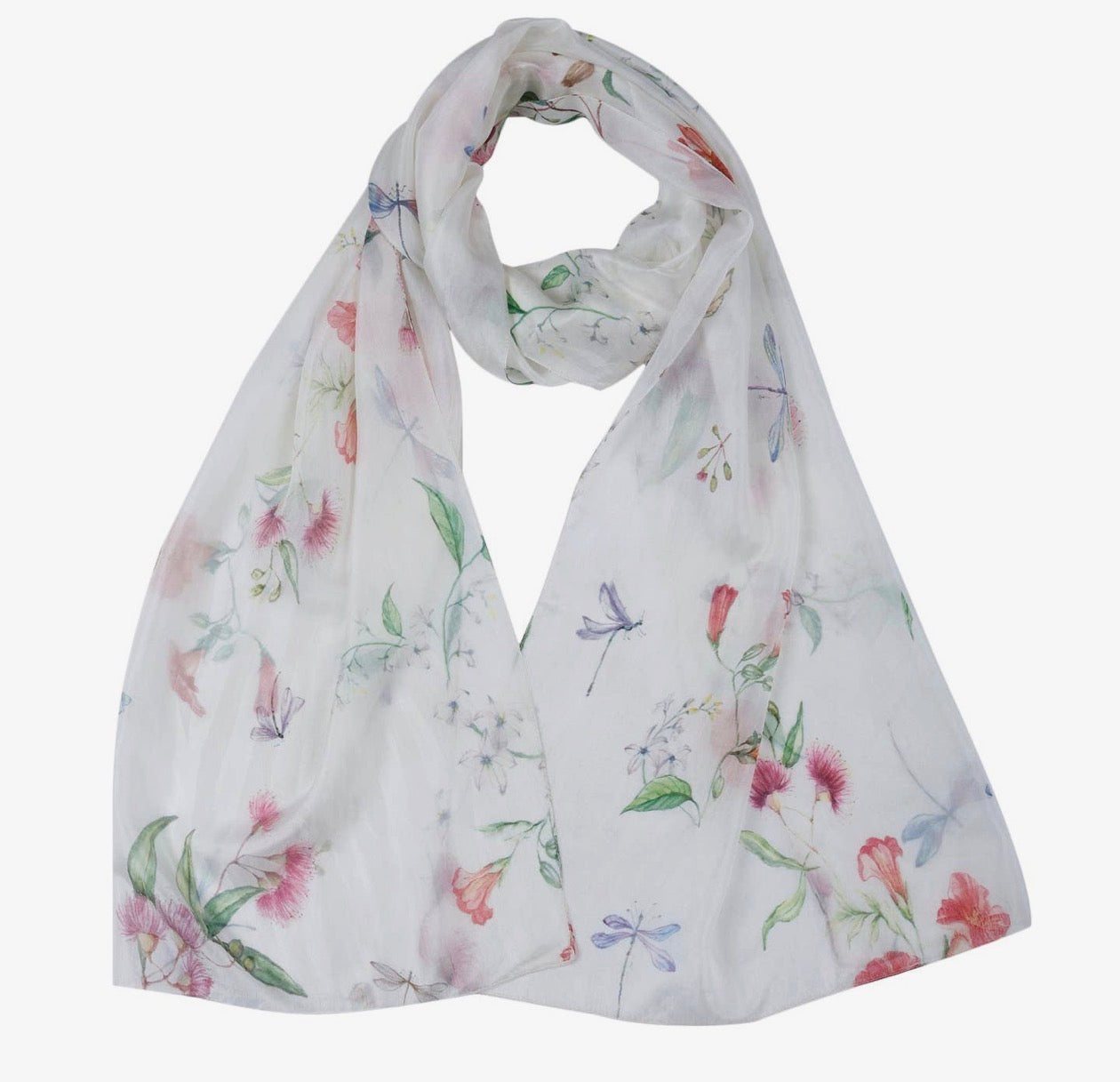   Floral print pure silk designer scarf - Stay Wild Collective  