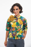 Eva Sunday Fabric Flower Brooch | Limoncello