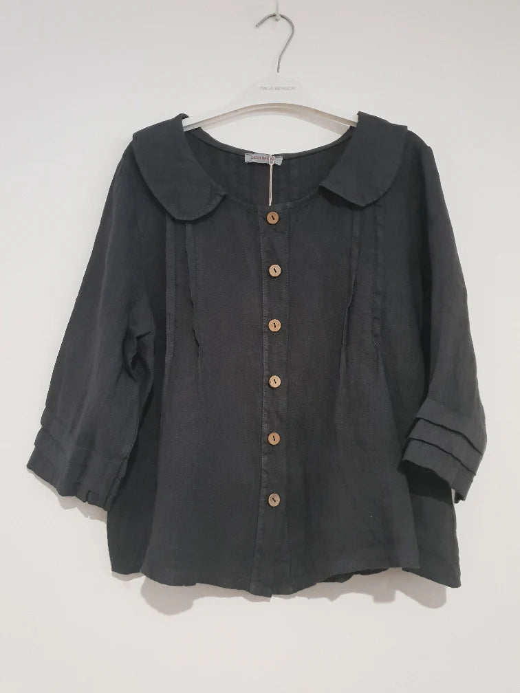  Montaigne ITALIAN LINEN BUTTON UP JACKET - Stay Wild Collective  