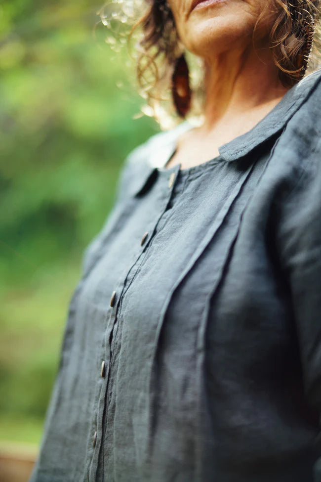  Montaigne ITALIAN LINEN BUTTON UP JACKET - Stay Wild Collective  