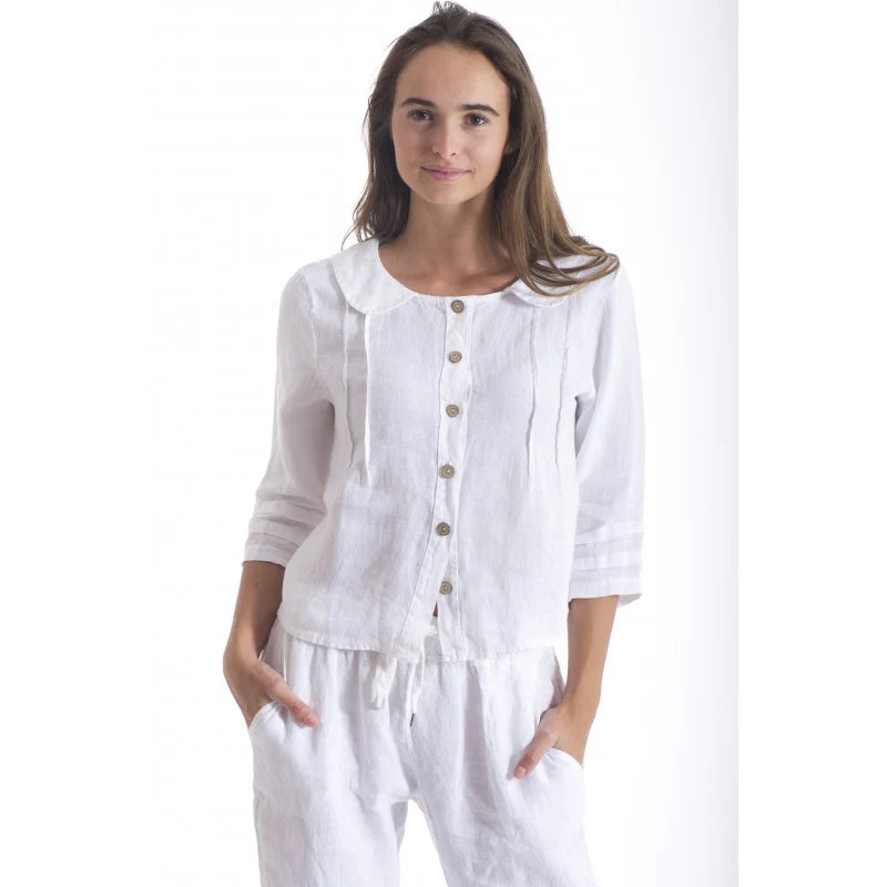  Montaigne ITALIAN LINEN BUTTON UP JACKET - Stay Wild Collective  