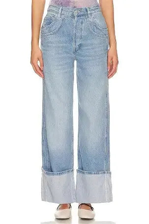 Free People | Final Countdown Cuffed Low-Rise Jeans - To The Wire - Stay Wild Collective  