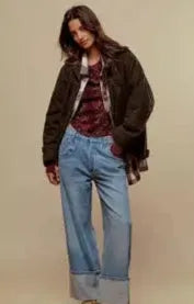 Free People | Final Countdown Cuffed Low-Rise Jeans - To The Wire - Stay Wild Collective  