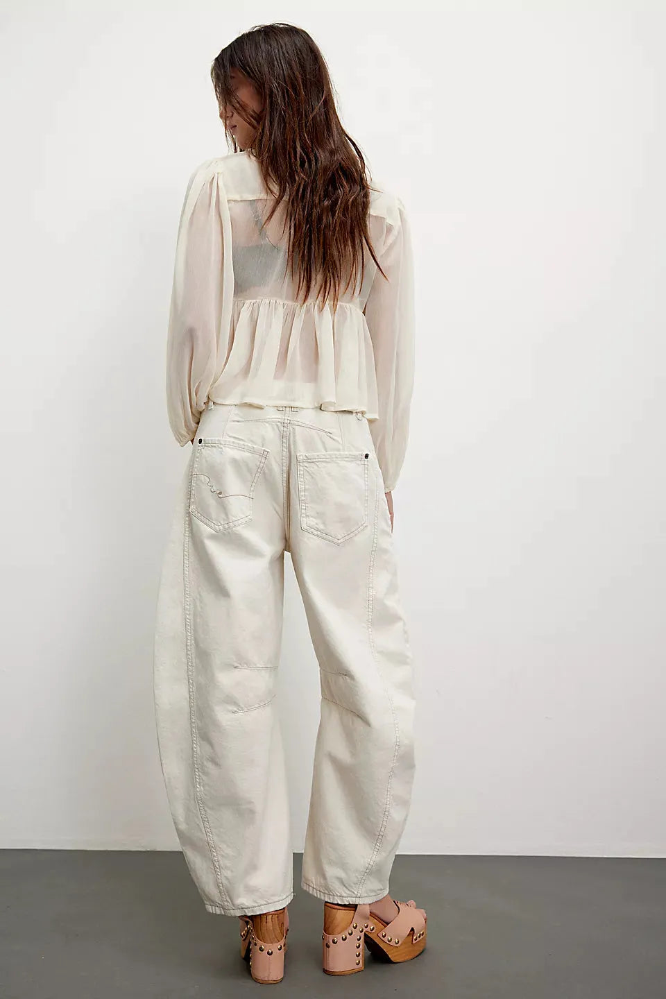 Free People Good Luck Mid-Rise Barrel Jeans | Milk - Stay Wild Collective  Jeans
