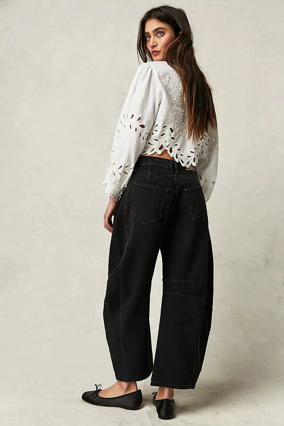 Free People Good Luck Mid-Rise Barrel Jeans - Soundwave - Stay Wild Collective  Jeans