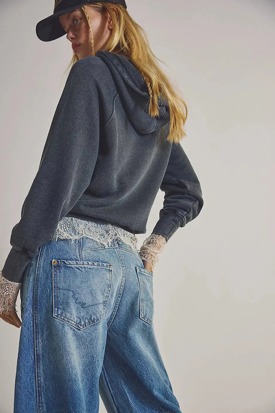 Free People Good Luck Mid-Rise Barrel Jeans | Ultra Light Beam - Stay Wild Collective  Jeans