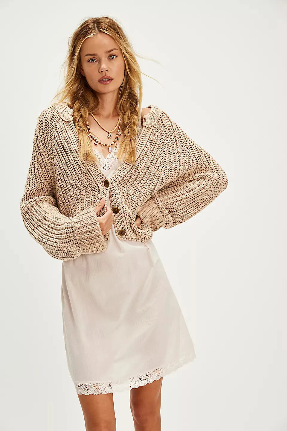 Free People Sweet Nothing Cardi - Sandcastles - Stay Wild Collective  Cardigan