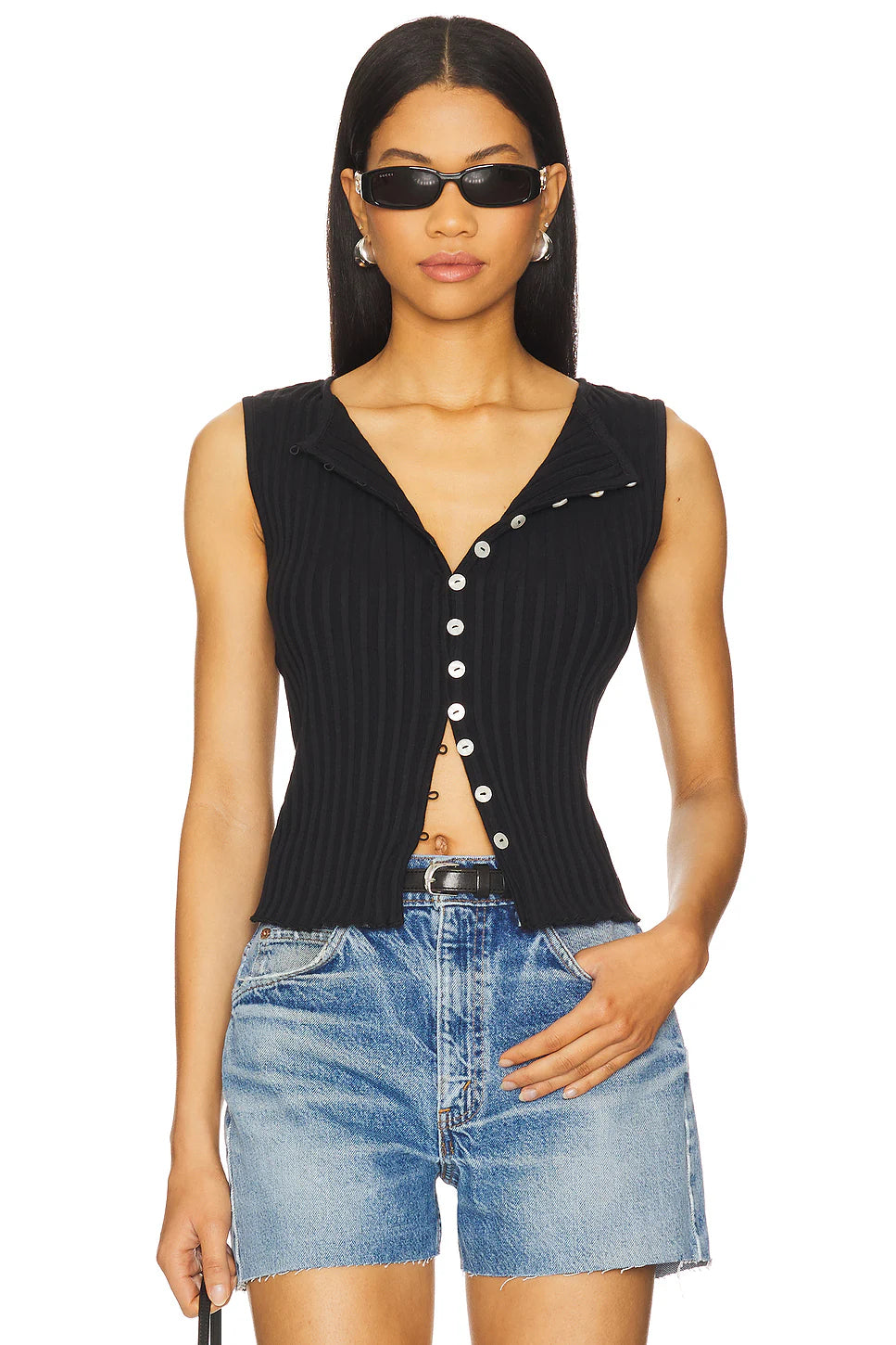  Free People Tilly Vest Black - Stay Wild Collective  Vest