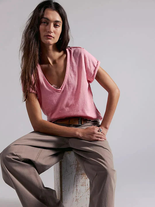  Free People We The Free Take 2 Tee Rose Oil - Stay Wild Collective  Tee shirts