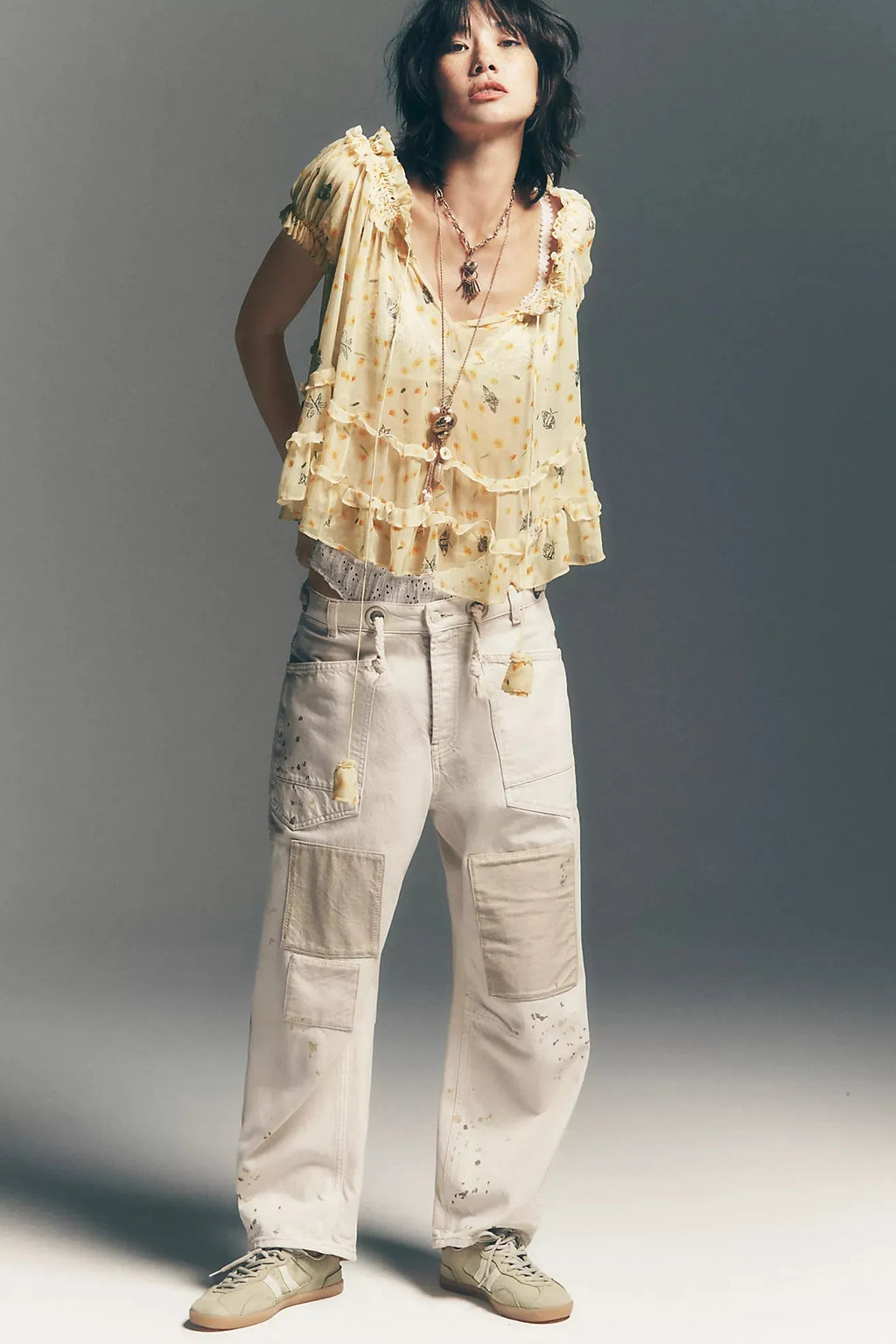 We the free moxie low slung pants white - Stay Wild Collective  