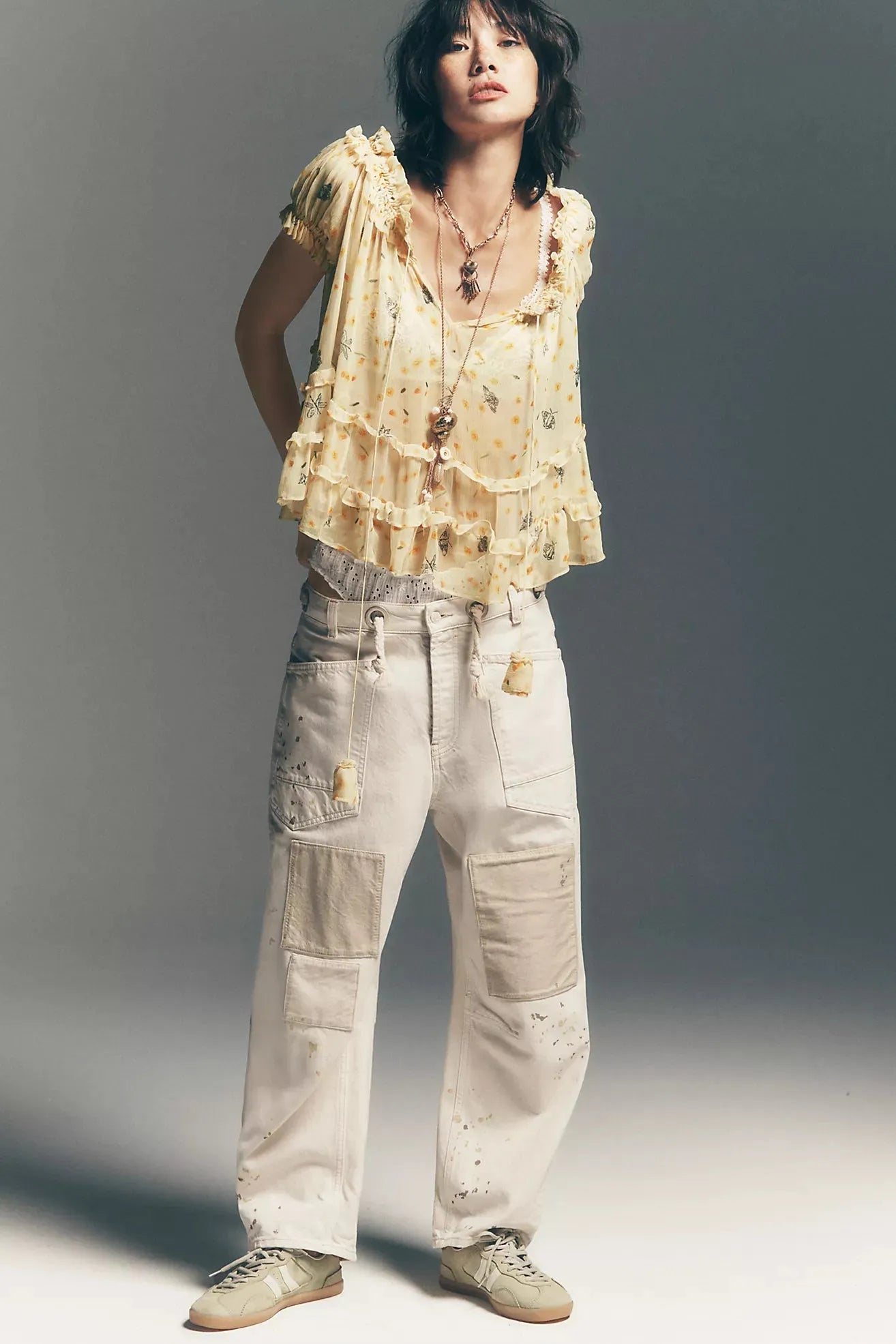 We the free moxie low slung pants white - Stay Wild Collective  