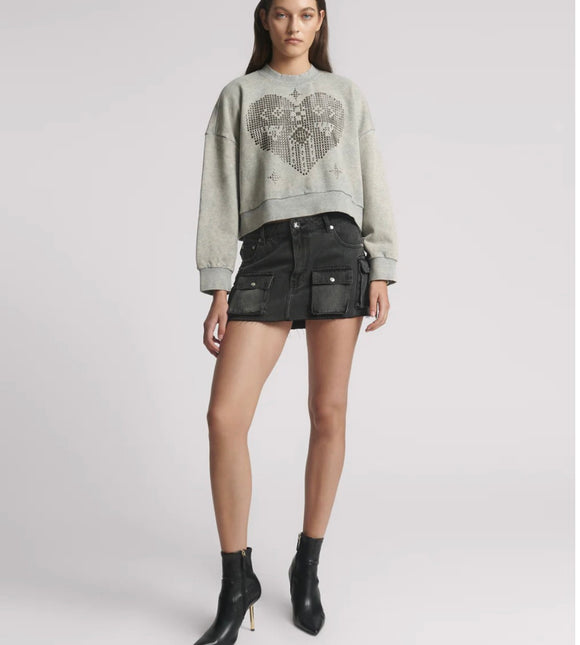 One teaspoon cargo skirt faded black