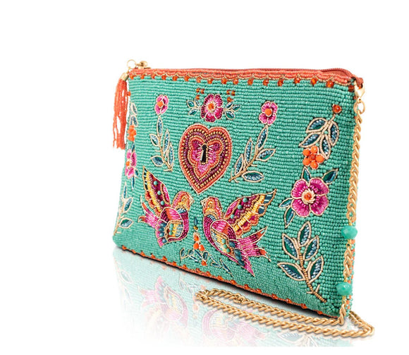 Mary Francis two in love mini cross body bag