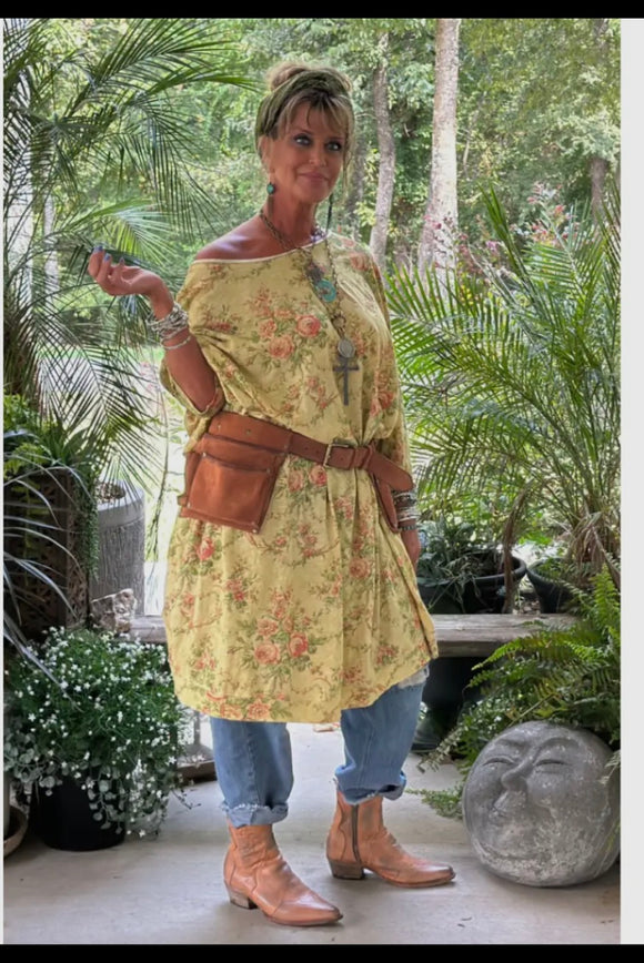 Pre order jaded gypsy Be true tunic -meadow mist