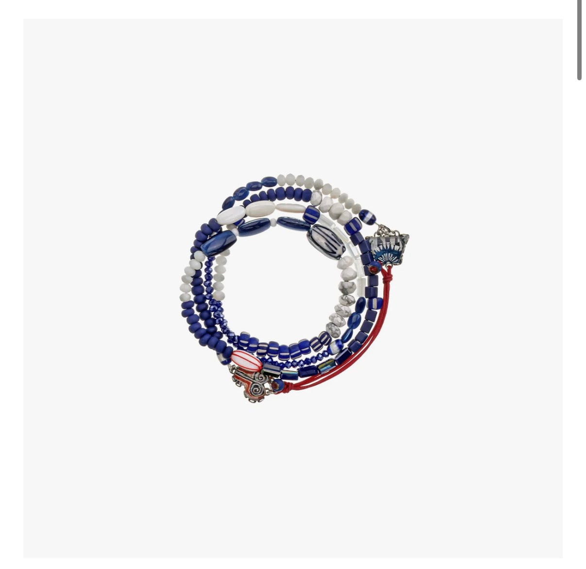 Ayala bar Blue Domes Set, Beaded Bracelet, Rhodes R4095