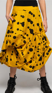 Dogstar oka dot skirt mustard