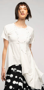 Dog Star riddler drape top white