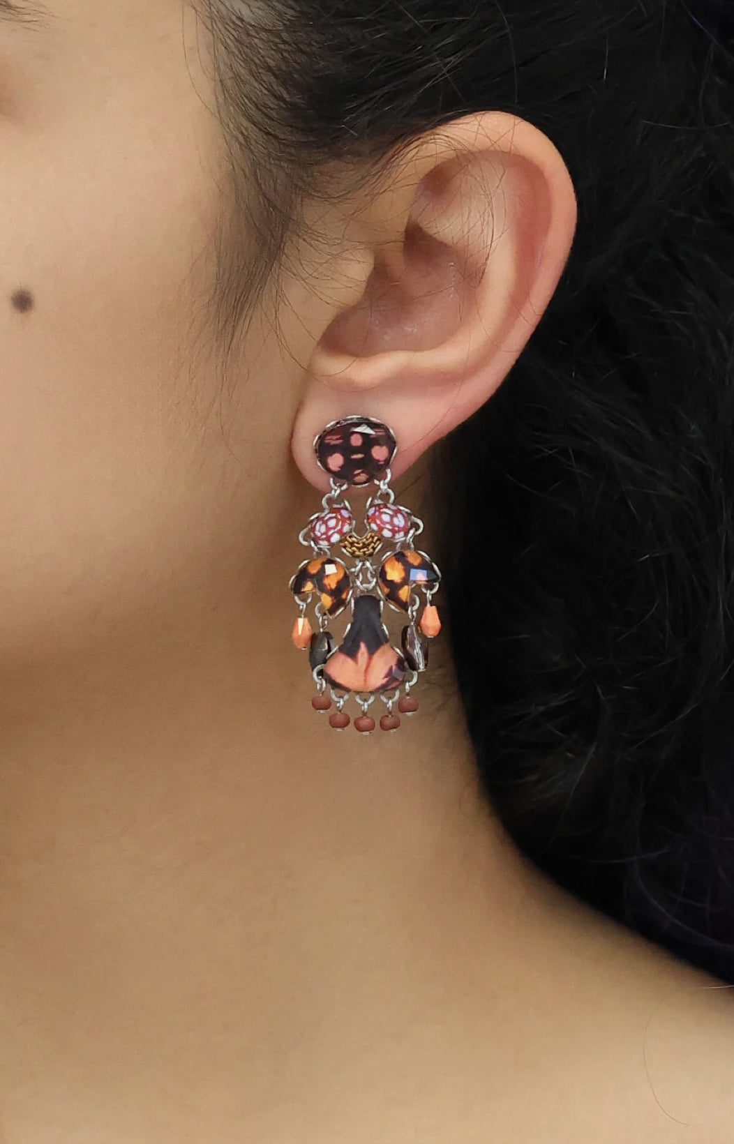 Ayalabar rose clay earrings R2322