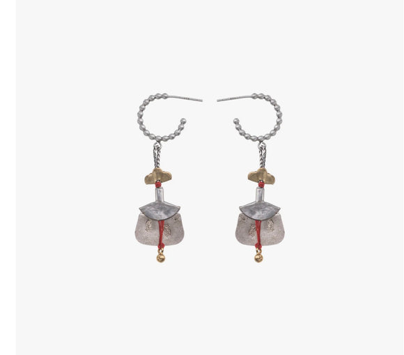 Ayala bar Metal Bloom Set, Noliva Earrings