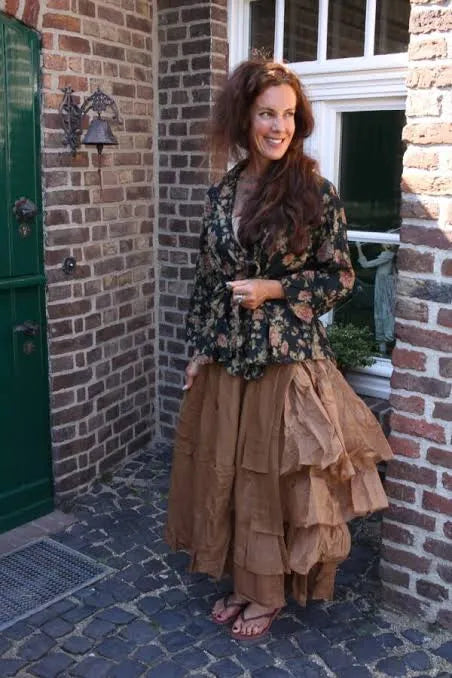  Gentiane Skirt Framboise linen Les Ours - Stay Wild Collective  Skirt