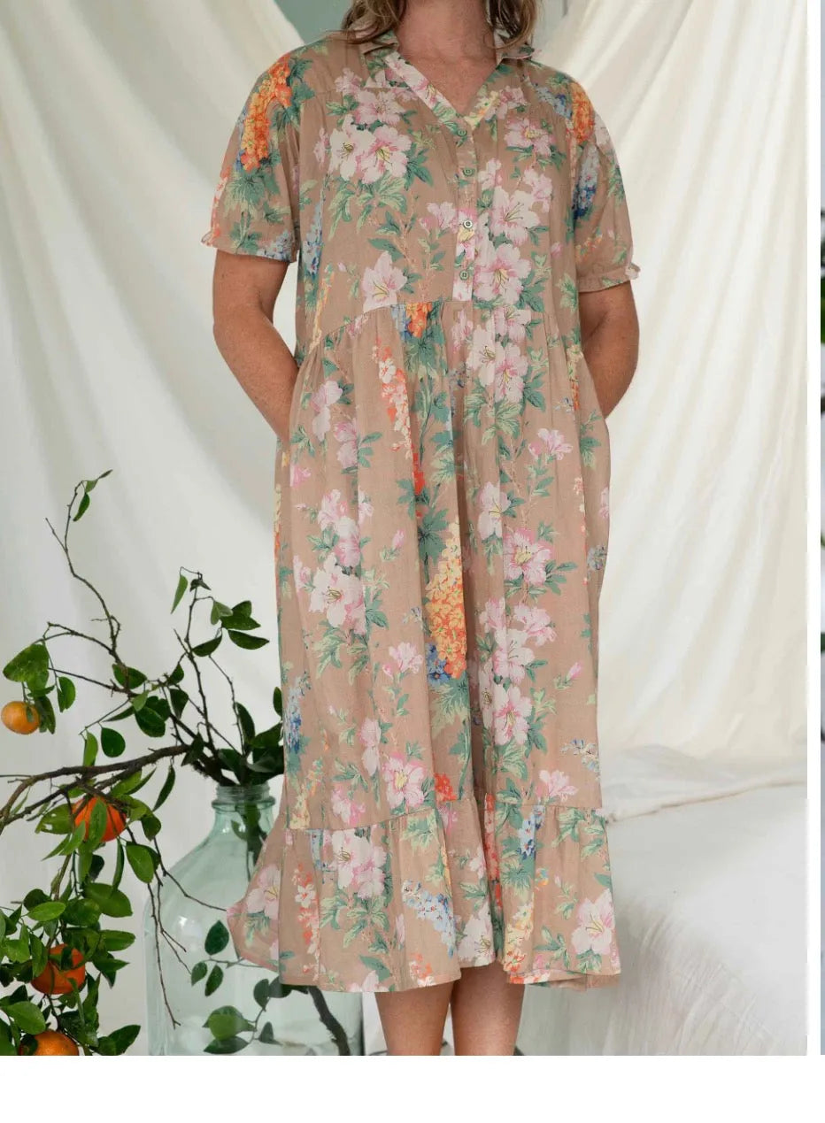 Georgia dress flora Lazy bones - Stay Wild Collective  