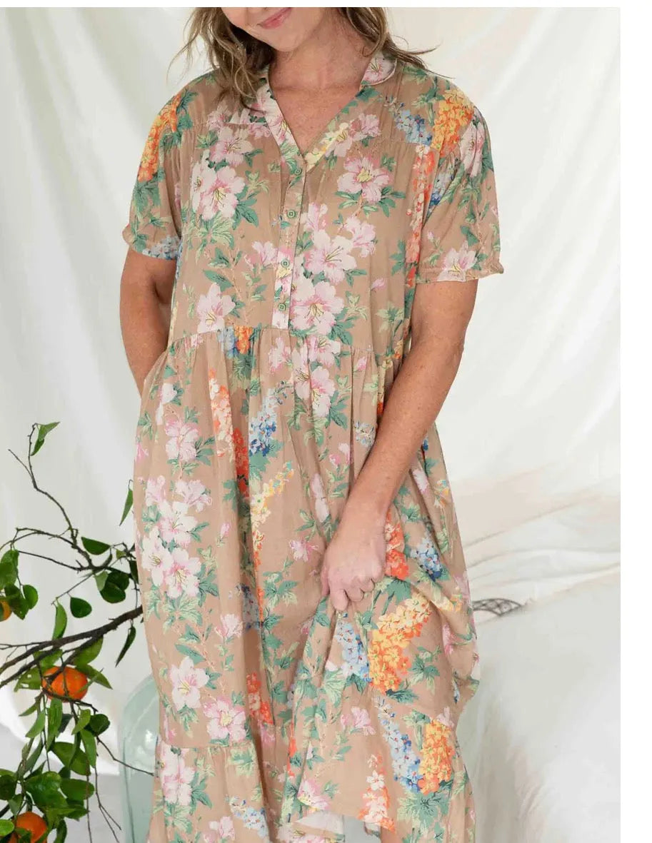 Georgia dress flora Lazy bones - Stay Wild Collective  