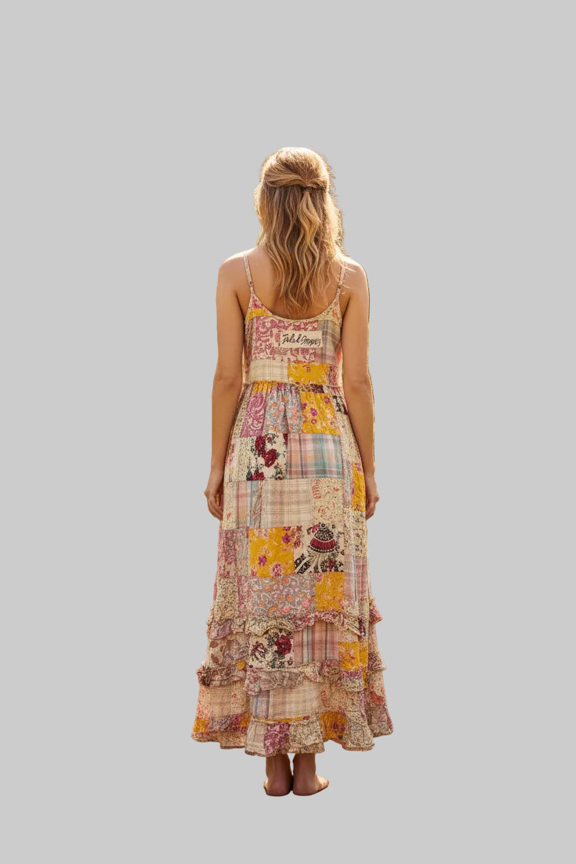  Golden brown bloom dress jaded gypsy - Stay Wild Collective  