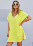 Hammil and co SALT & SUNSHINE TOWELLING COVER-UP - YELLOW - Stay Wild Collective  