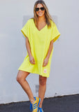 Hammil and co SALT & SUNSHINE TOWELLING COVER-UP - YELLOW - Stay Wild Collective  