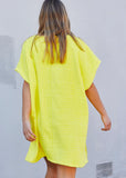 Hammil and co SALT & SUNSHINE TOWELLING COVER-UP - YELLOW - Stay Wild Collective  