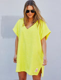 Hammil and co SALT & SUNSHINE TOWELLING COVER-UP - YELLOW - Stay Wild Collective  