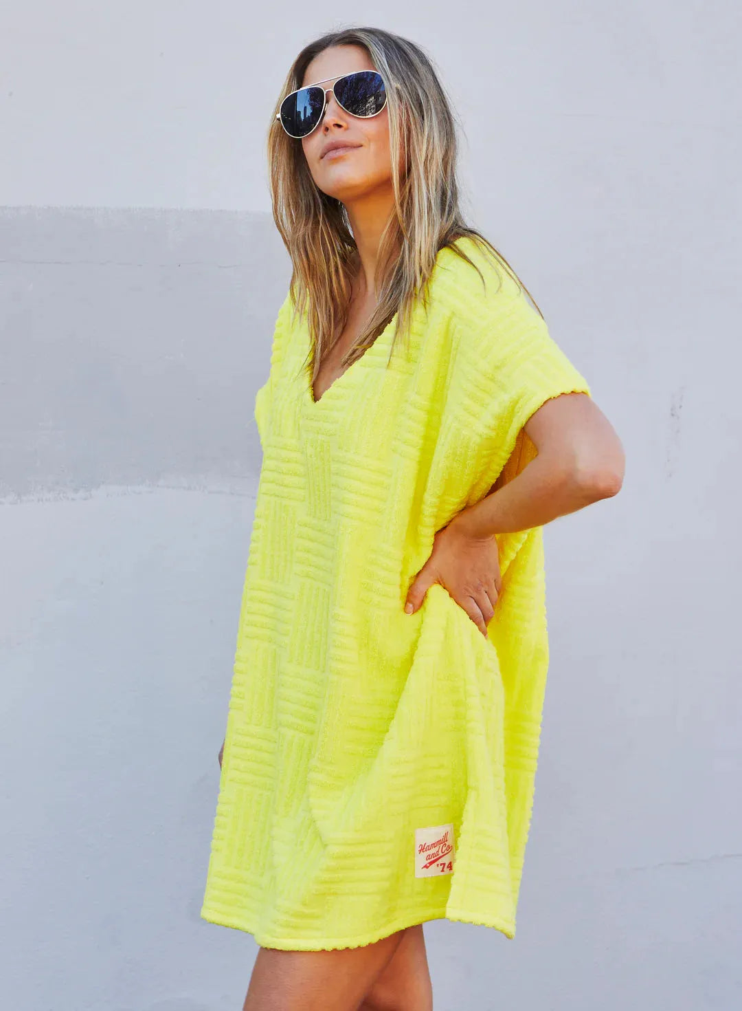 Hammil and co SALT & SUNSHINE TOWELLING COVER-UP - YELLOW - Stay Wild Collective  