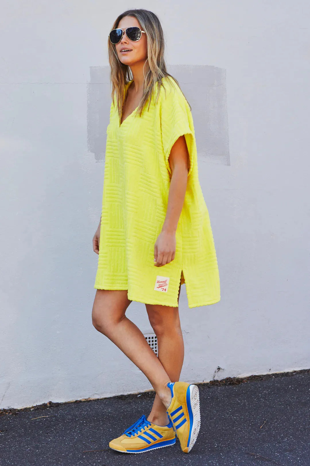 Hammil and co SALT & SUNSHINE TOWELLING COVER-UP - YELLOW - Stay Wild Collective  