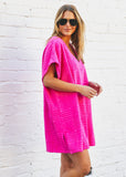 Hammil and co SALT & SUNSHINE TOWELLING COVER-UP - hot pink - Stay Wild Collective  