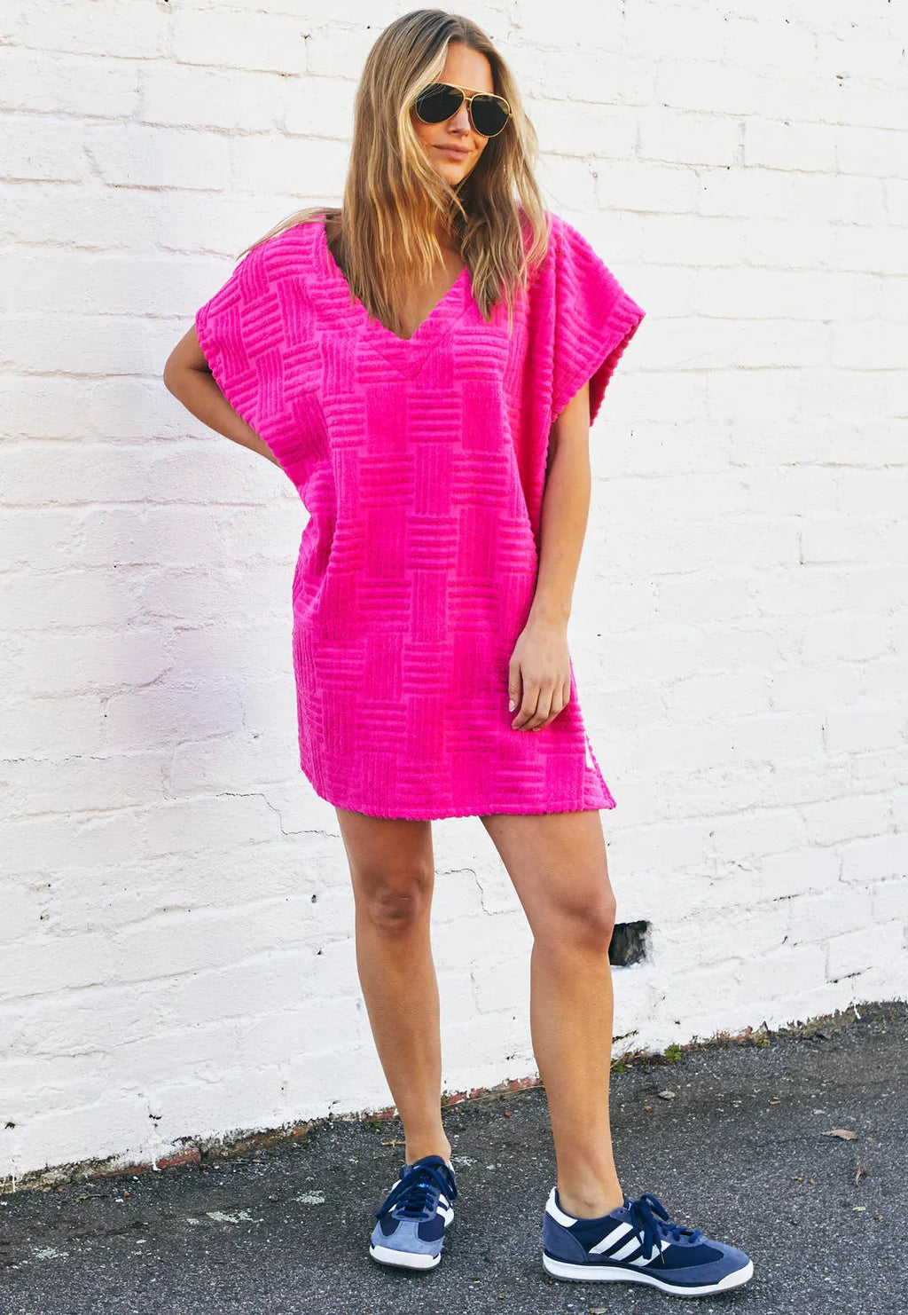 Hammil and co SALT & SUNSHINE TOWELLING COVER-UP - hot pink - Stay Wild Collective  