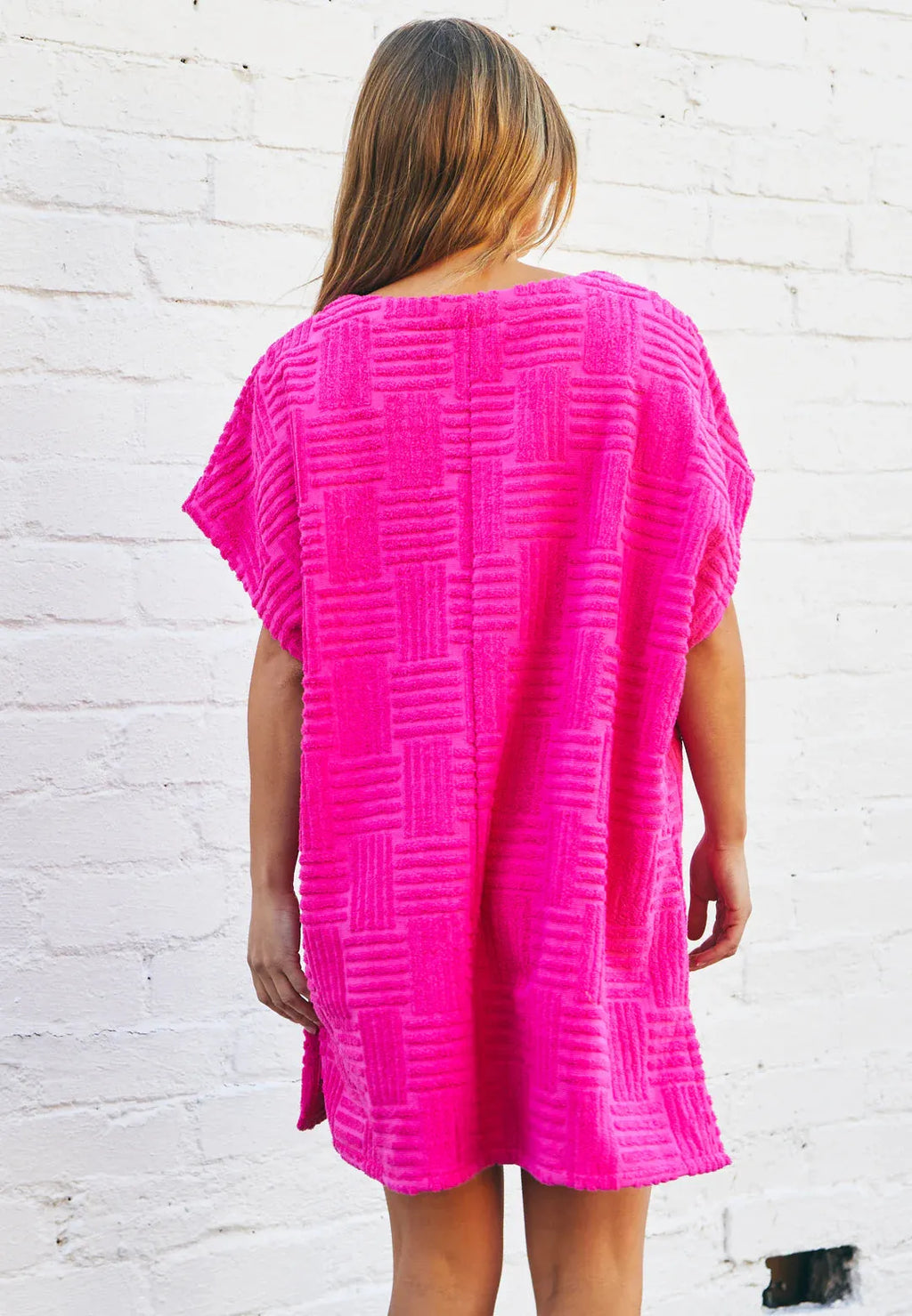 Hammil and co SALT & SUNSHINE TOWELLING COVER-UP - hot pink - Stay Wild Collective  