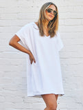 Hammil and co SALT & SUNSHINE TOWELLING COVER-UP - white - Stay Wild Collective  
