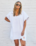 Hammil and co SALT & SUNSHINE TOWELLING COVER-UP - white - Stay Wild Collective  