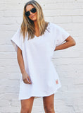 Hammil and co SALT & SUNSHINE TOWELLING COVER-UP - white - Stay Wild Collective  