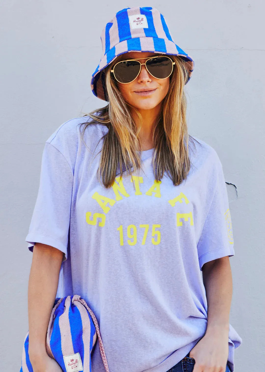 Hammil and co STRIPE BUCKET HAT - ROYAL/MUSK - Stay Wild Collective  